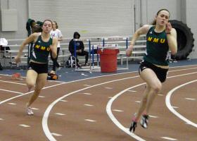 NMU sprinters at the GLIAC Championship.