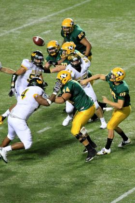 Carter Kopach throws against Wayne State.