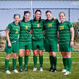 NMU's five seniors.