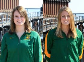 Seniors Jenny Gallagher and Stephanie Rogaczewski.