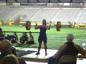 McCoy lifts during dome event