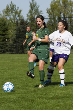 KC McCary controls the ball against Ashland.