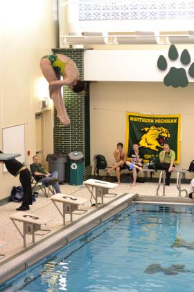 Freshman diver Sophia Garris.
