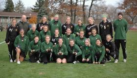 NMU soccer team after NCAA game.
