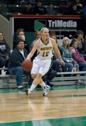Freshman guard Lauren Gruber