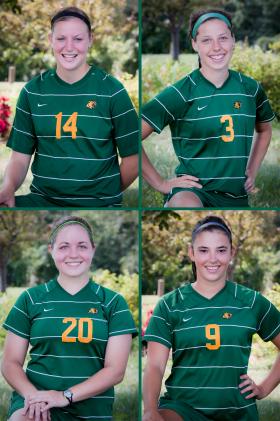 NMU's four seniors.