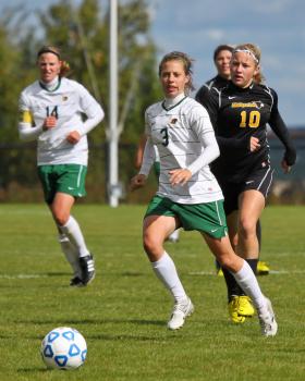 Senior forward Amelia Johnson.