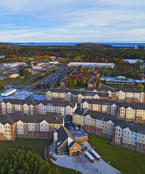 Aerial view of NMU campus