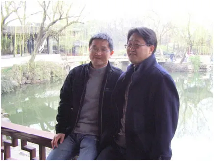 Two of the bright stars in the College of Foreign Languages firmament, Mr. Lin Dajiang and Mr. Yu Zhihong.
