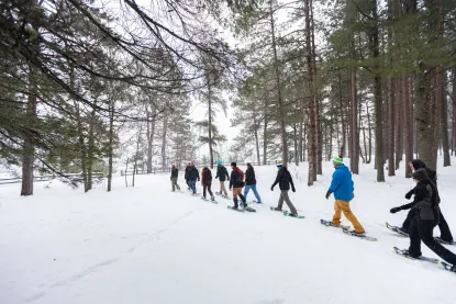 NMU Students Snowshoeing