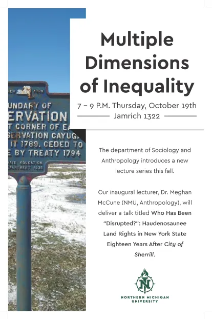 Inaugural Multiple Dimensions of Inequality lecture flyer