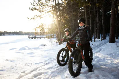 students on fat tire bikes