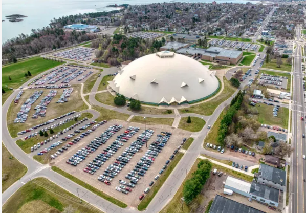 View of Northern Dome's parking options