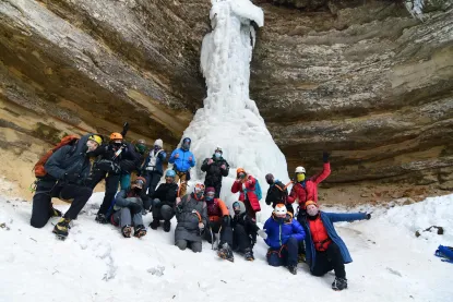 Ice class at The Curtains Pictured Rocks National Lakeshore