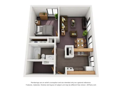 Lincoln Single Apartment Floor Plan