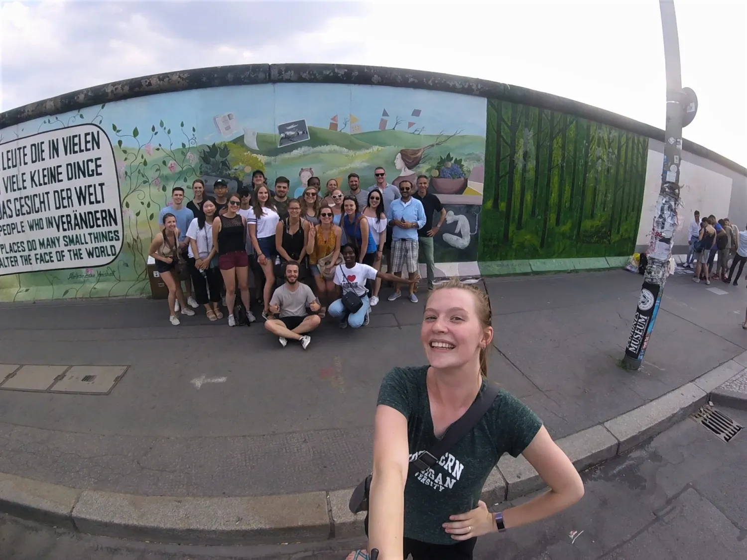 Student taking a selfie in Bielefeld
