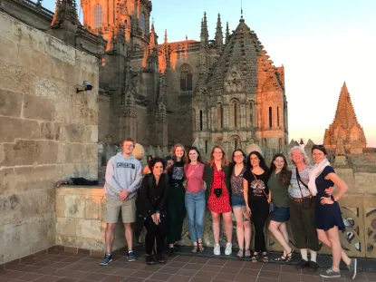 Students and faculty in Salamanca, Spain in 2019